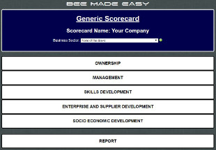 SA Lantern B-BBEE Scorecard